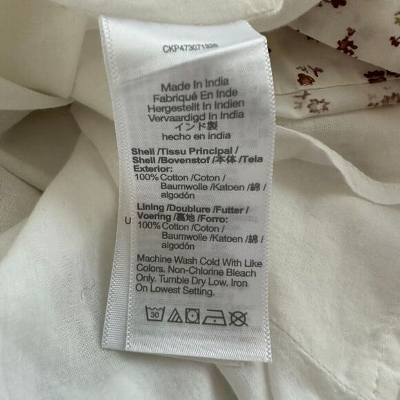 Madewell Alexa Bodice Button Down Midi Dress Dainty Floral Sz 2 Crisscross Back - Picture 8 of 13